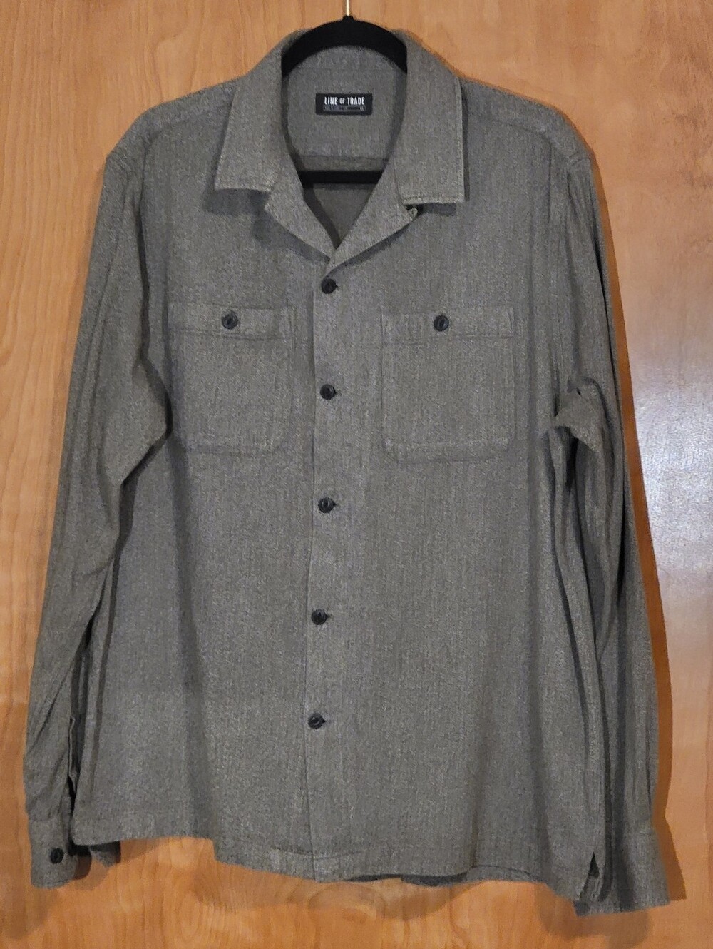 Line of Trade Machinist Shirt in Olive Herringbone